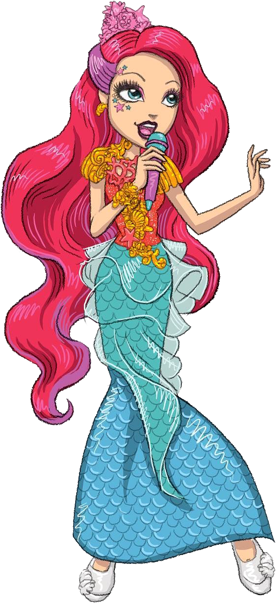 Singing_ Mermaid_ Cartoon_ Clipart PNG Image