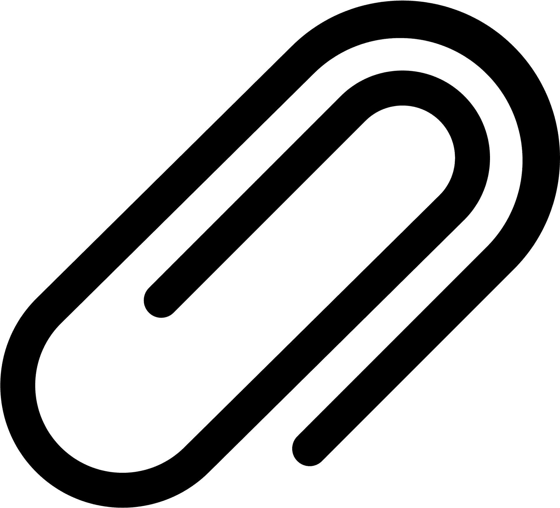 Single Black Paperclip Icon PNG Image