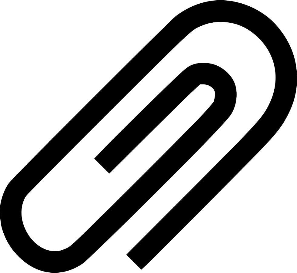 Single Black Paperclip PNG Image