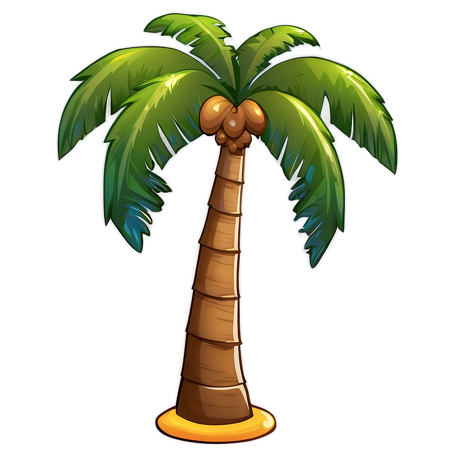 Single Cartoon Palm Tree Png Ryw PNG Image