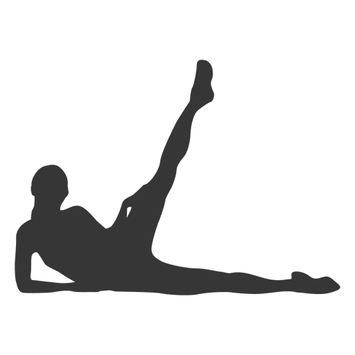 Single Leg Stretch Silhouette PNG Image