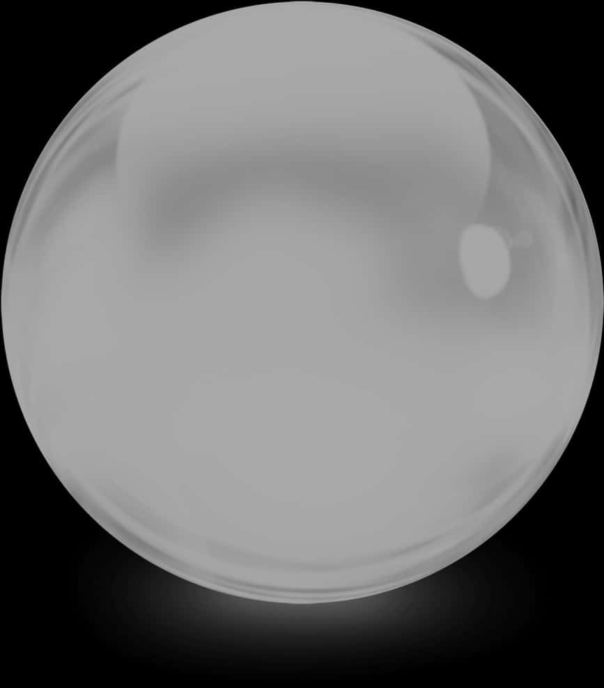 Single Soap Bubble Black Background PNG Image