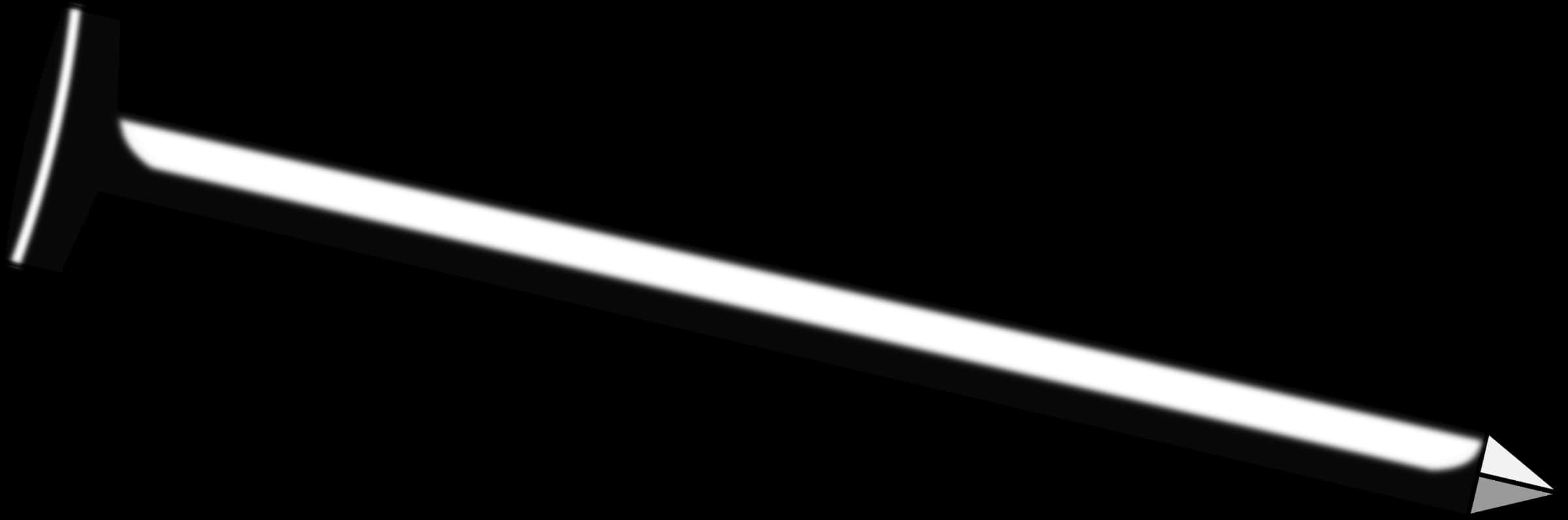 Single Steel Nail Black Background PNG Image