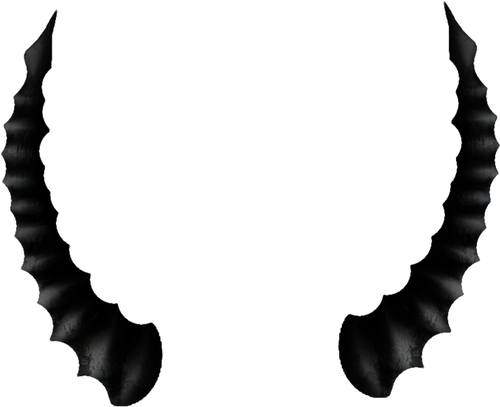 Sinister Black Horns Silhouette PNG Image