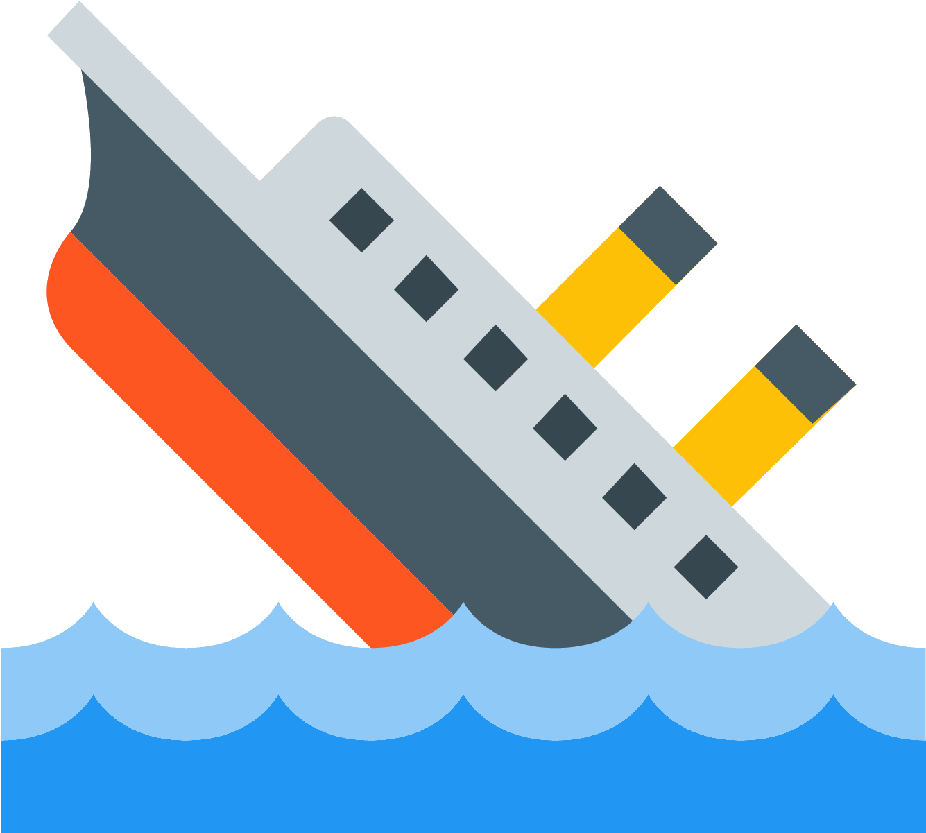 Sinking Titanic Illustration PNG Image