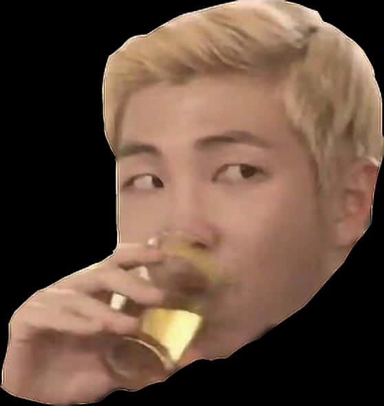 Sipping Tea Meme Face.png PNG Image