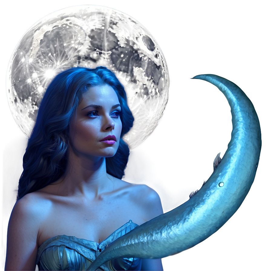 Siren In Moonlight Png Uos PNG Image