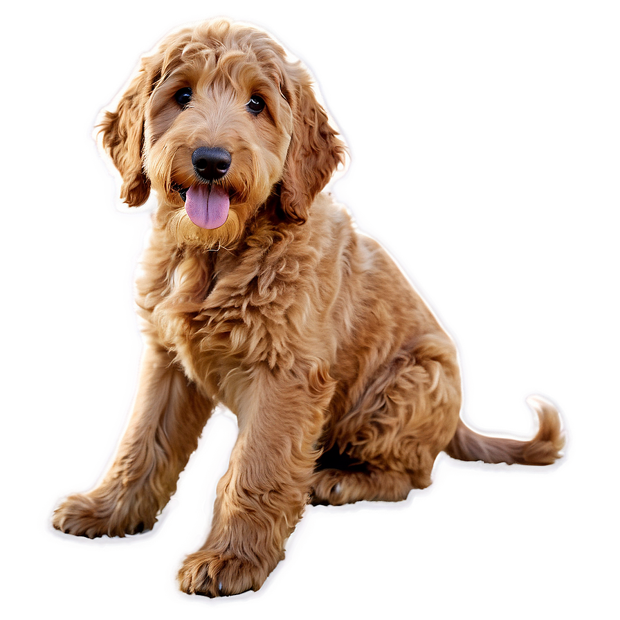 Sitting Goldendoodle Png Eac PNG Image