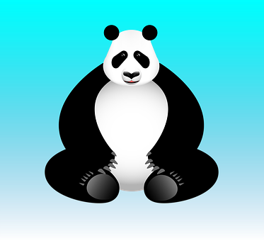 Sitting Panda Vector Illustration PNG Image