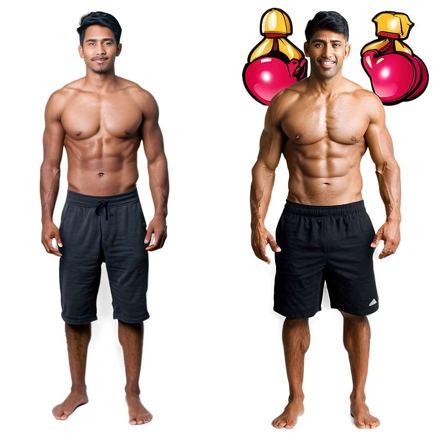 Six Pack Transformation Journey Png 66 PNG Image