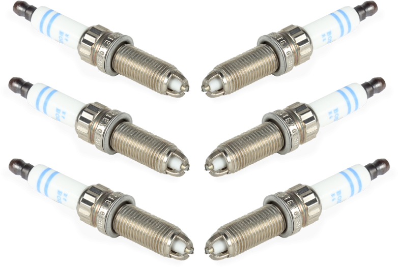 Six Spark Plugs Arrangement PNG Image