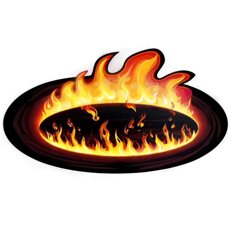 Sizzling Fire Circle Logo Png 06272024 PNG Image