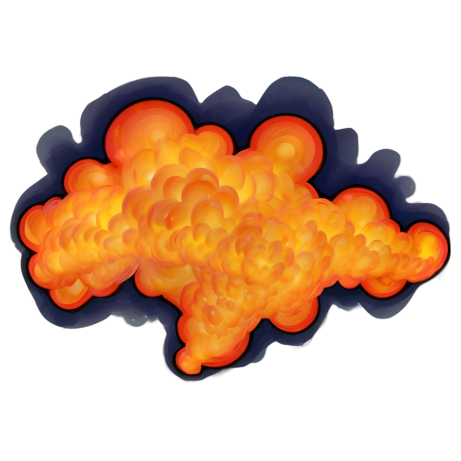 Sizzling Orange Smoke Graphic Png Vap86 PNG Image