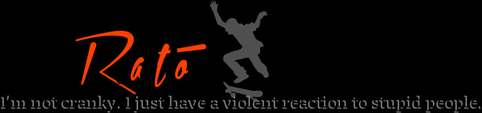 Skateboarder Reaction Quote Banner PNG Image