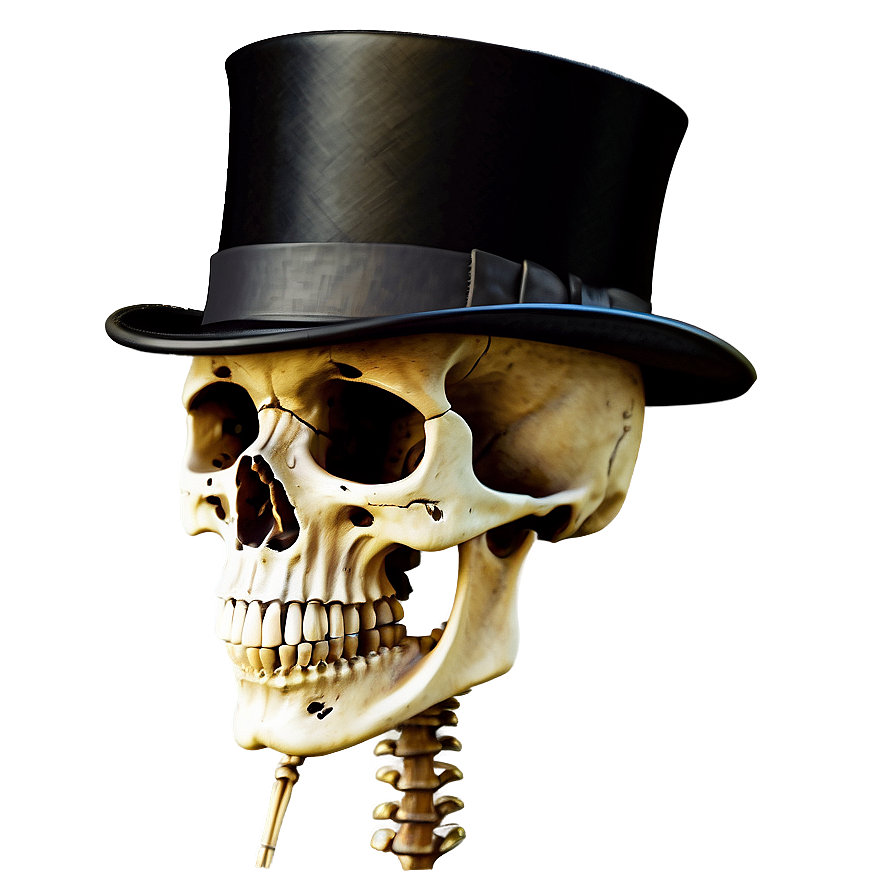 Skeleton In Top Hat Png 50 PNG Image