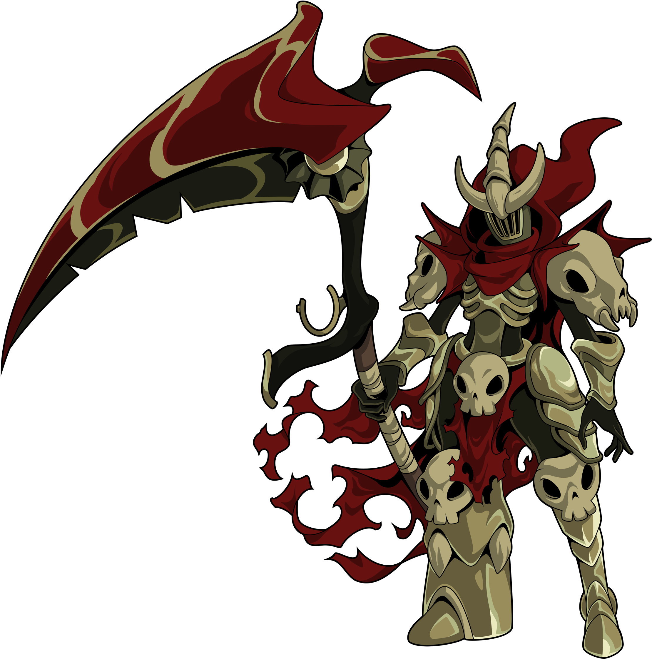 Skeleton Knightwith Scythe PNG Image