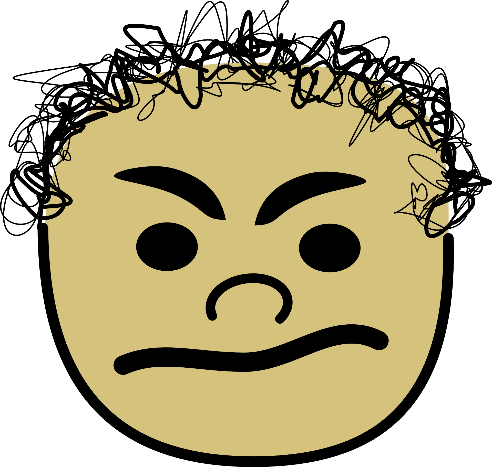 Skeptical Face Emoji Art PNG Image