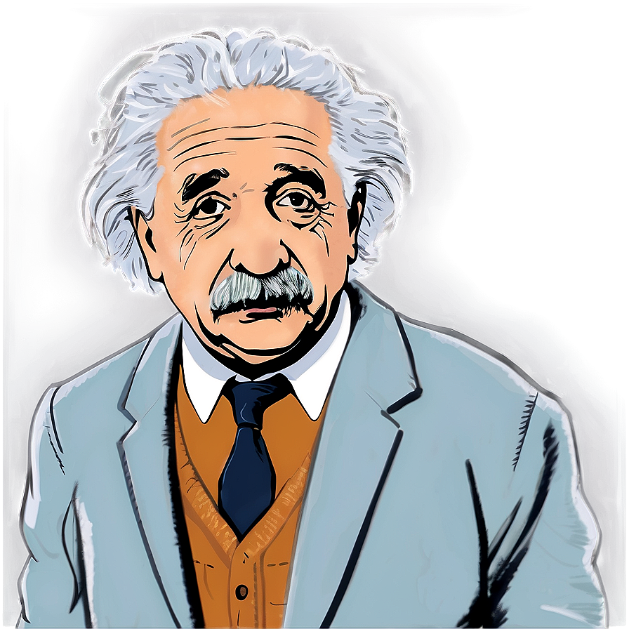 Sketch Of Albert Einstein Png Wpi5 PNG Image