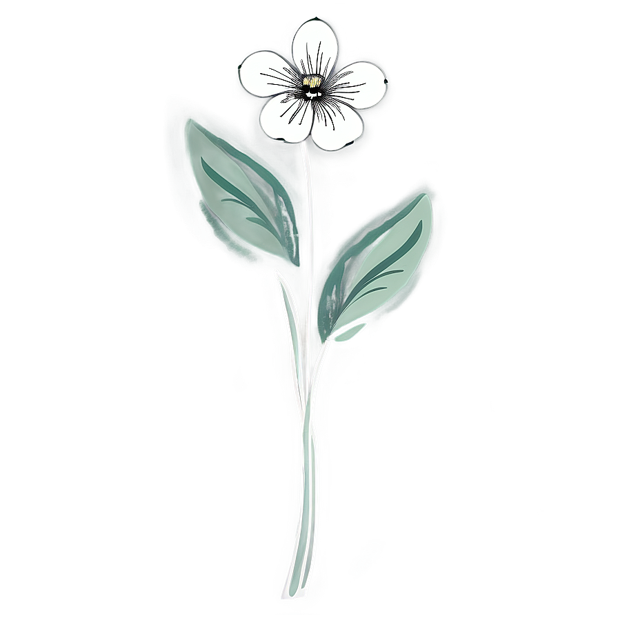 Sketched Black White Flowers Png Ted1 PNG Image