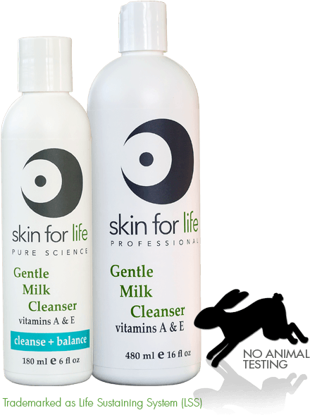 Skin For Life Gentle Milk Cleanser Bottles PNG Image