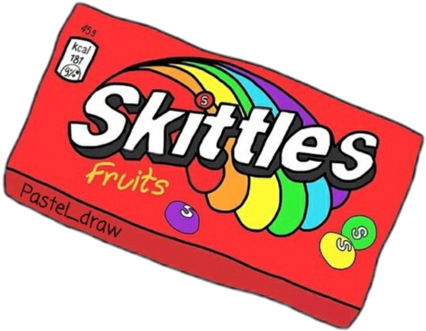 Skittles Fruits Candy Pack Illustration PNG Image