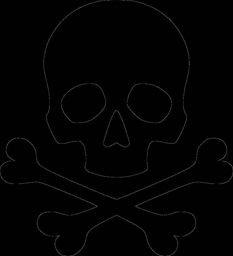 Skull_and_ Crossbones_ Outline PNG Image