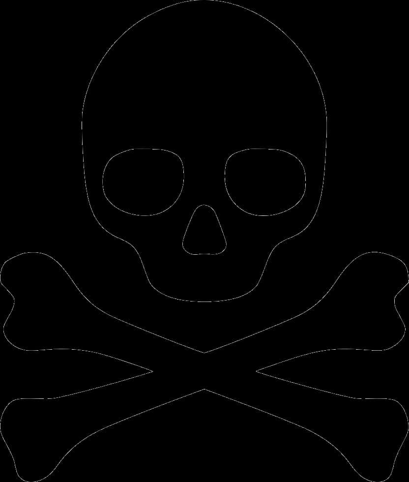 Skull_and_ Crossbones_ Outline PNG Image