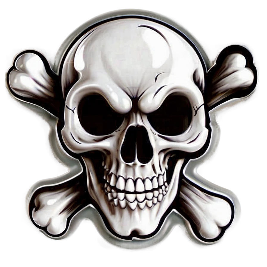 Skull And Crossbones Sticker Png Hag74 PNG Image