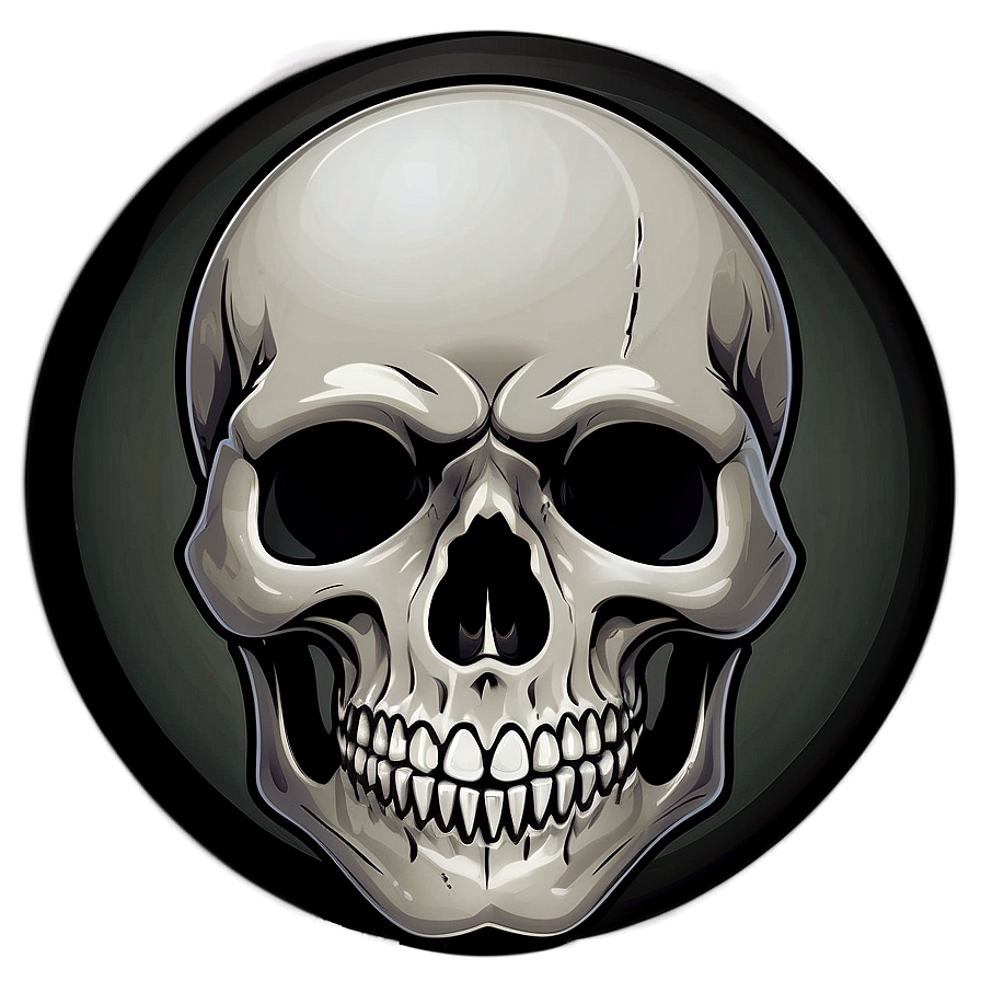 Skull Design Circle Sticker Png Wao PNG Image