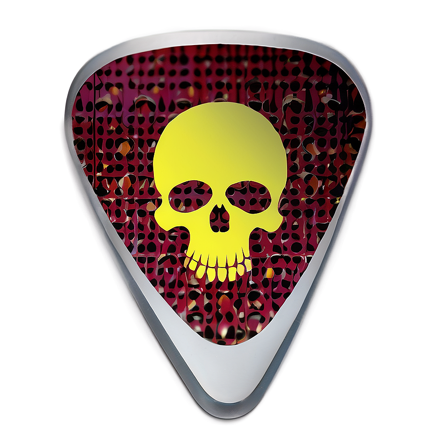 Skull Guitar Pick Art Png Cdr PNG Image