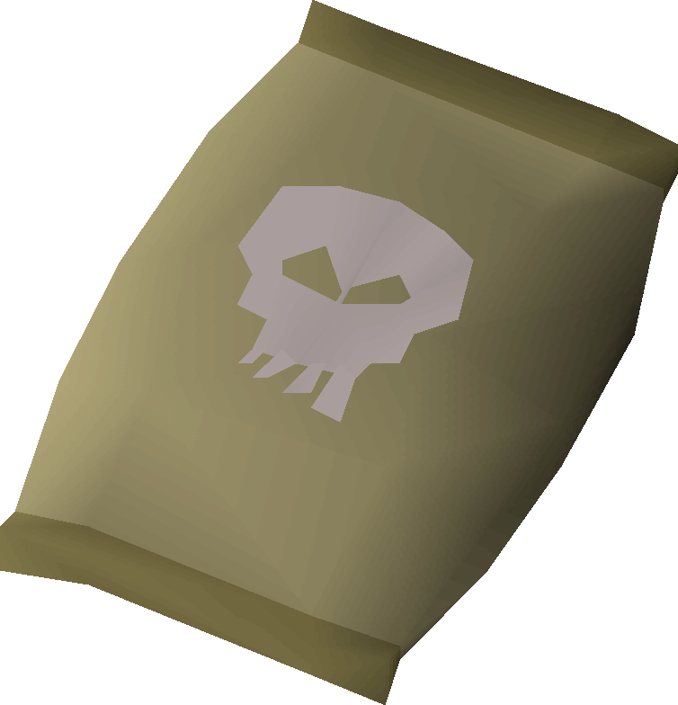 Skull Print Bag3 D Model PNG Image