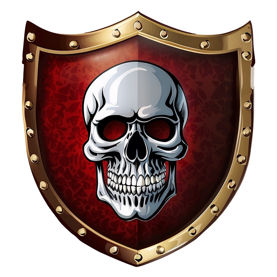 Skull Shield Vector Png Hvs16 PNG Image