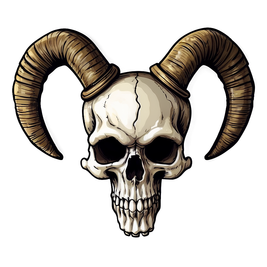 Skull With Horns Png Qaa PNG Image