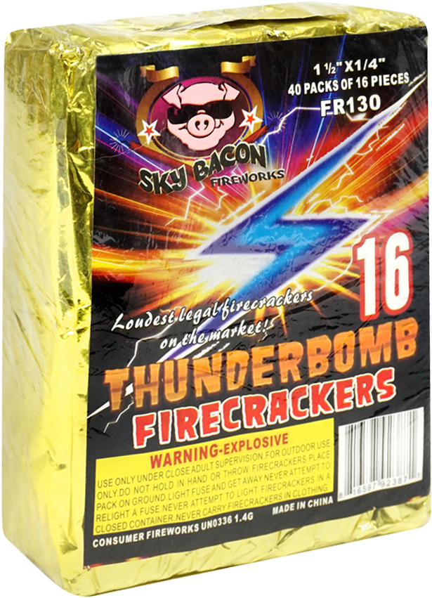 Sky Bacon Thunderbomb Firecrackers Pack PNG Image