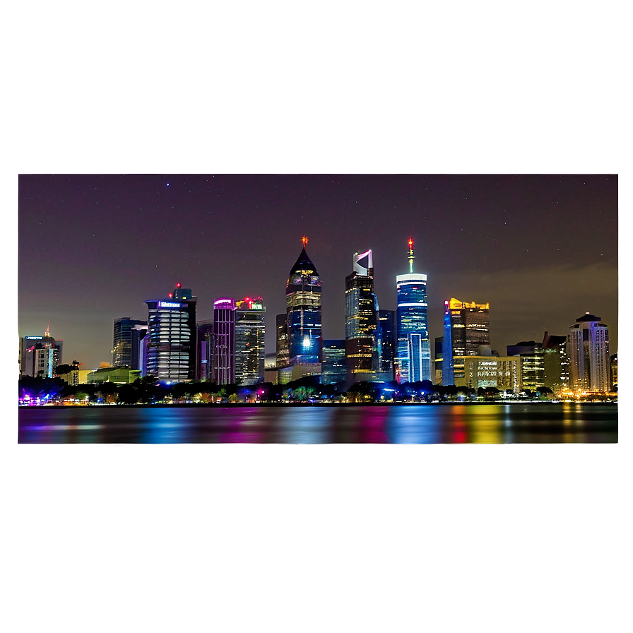 Skyline And Full Moon Png Vos PNG Image