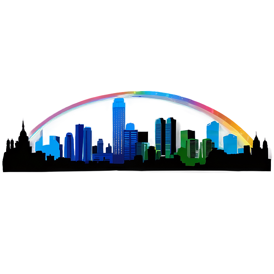 Skyline With Rainbow Png Ouy24 PNG Image