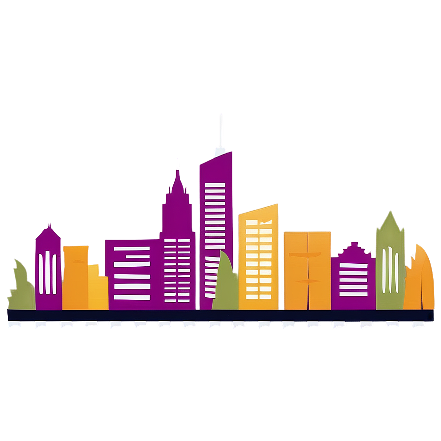 Skyline With Skyscrapers Png Puu PNG Image