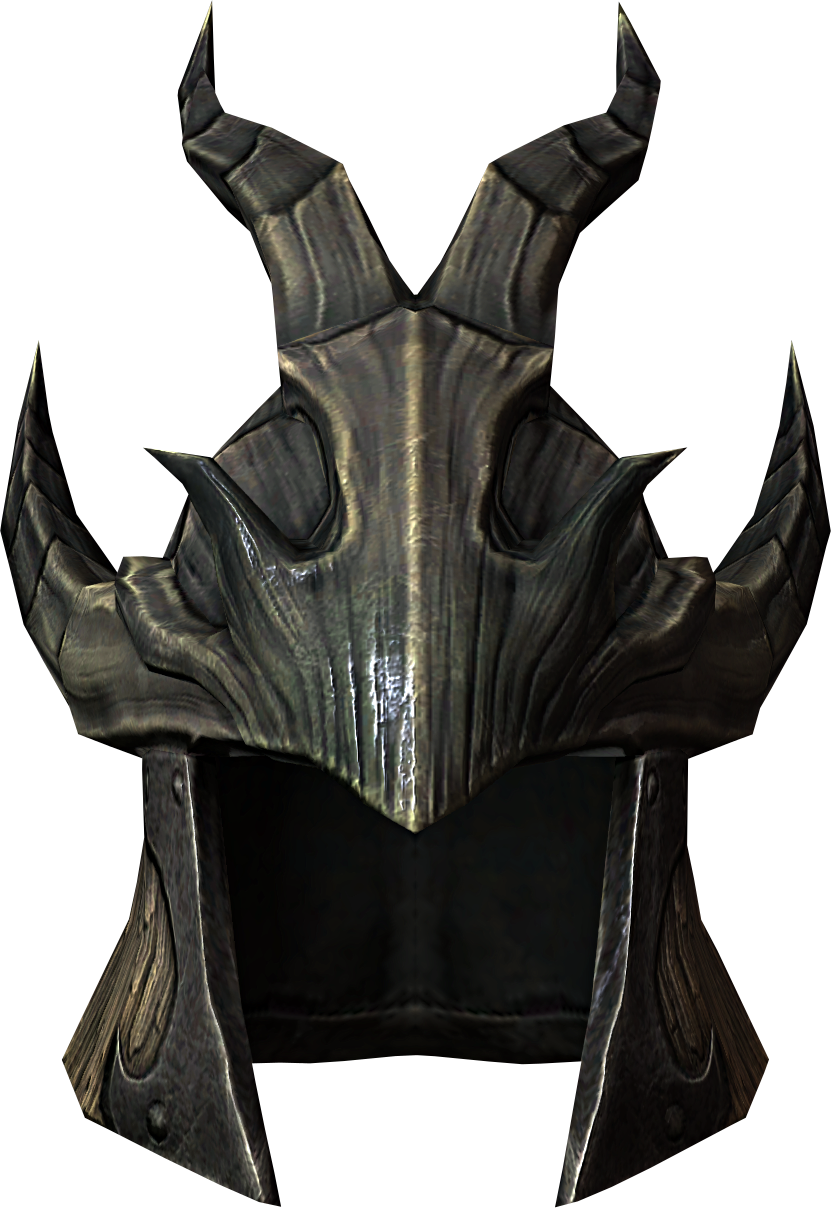 Skyrim Daedric Helmet3 D Render PNG Image