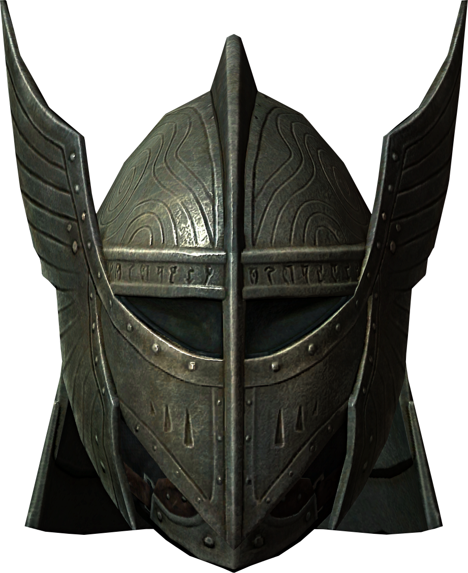 Skyrim Iron Helmet Design PNG Image