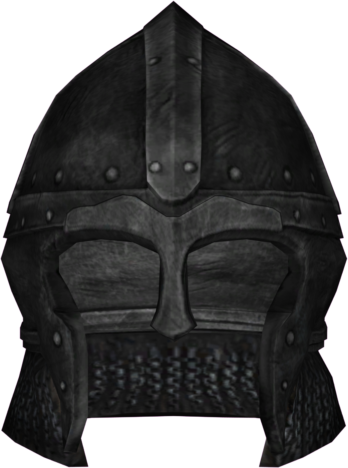 Skyrim Iron Helmet Graphic PNG Image