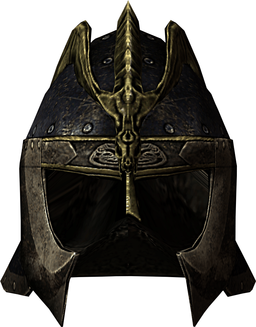 Skyrim Iron Helmet3 D Model PNG Image