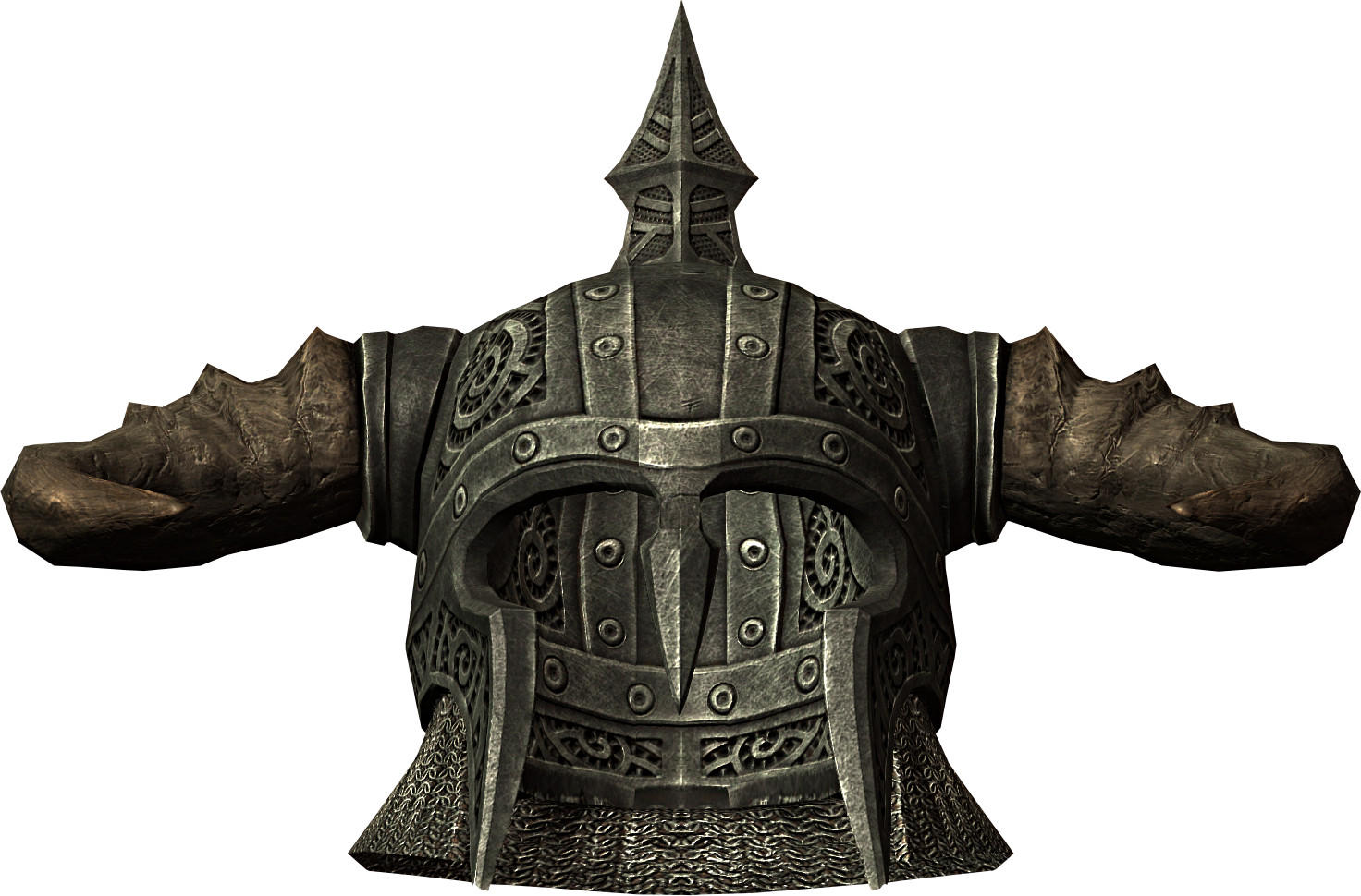 Skyrim Iron Helmet3 D Model PNG Image