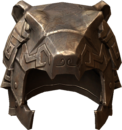 Skyrim Iron Helmet3 D Render PNG Image