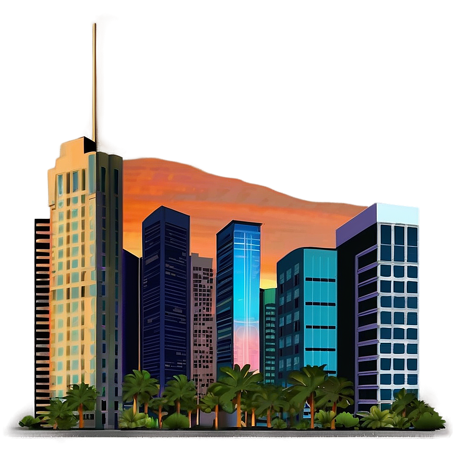 Skyscraper At Sunset Png 97 PNG Image