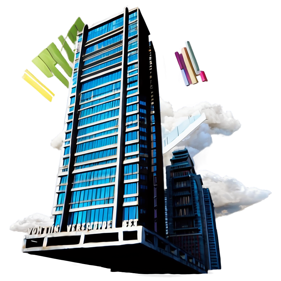 Skyscraper In Clouds Png Eyi PNG Image