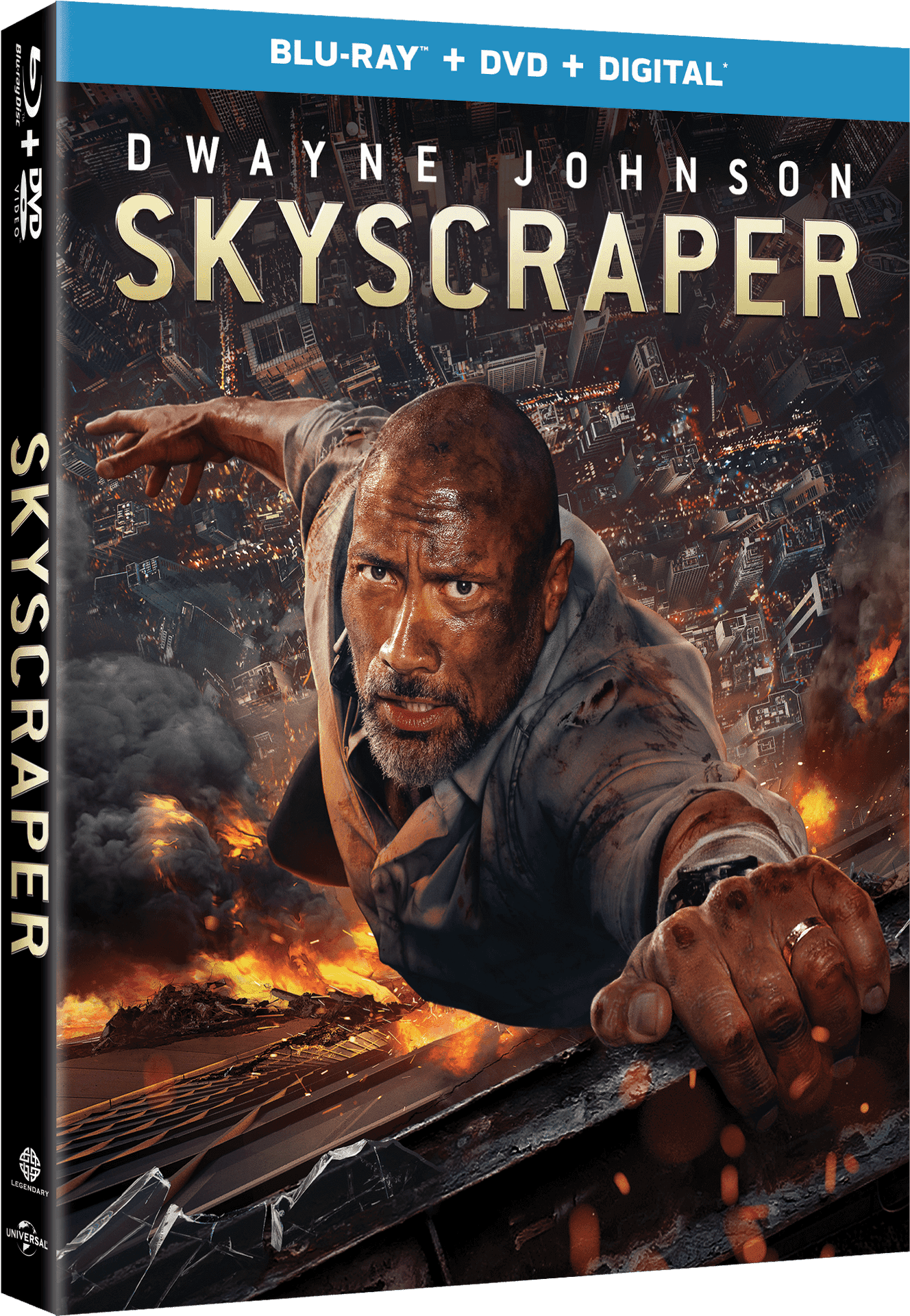 Skyscraper Movie Blu Ray Cover PNG Image