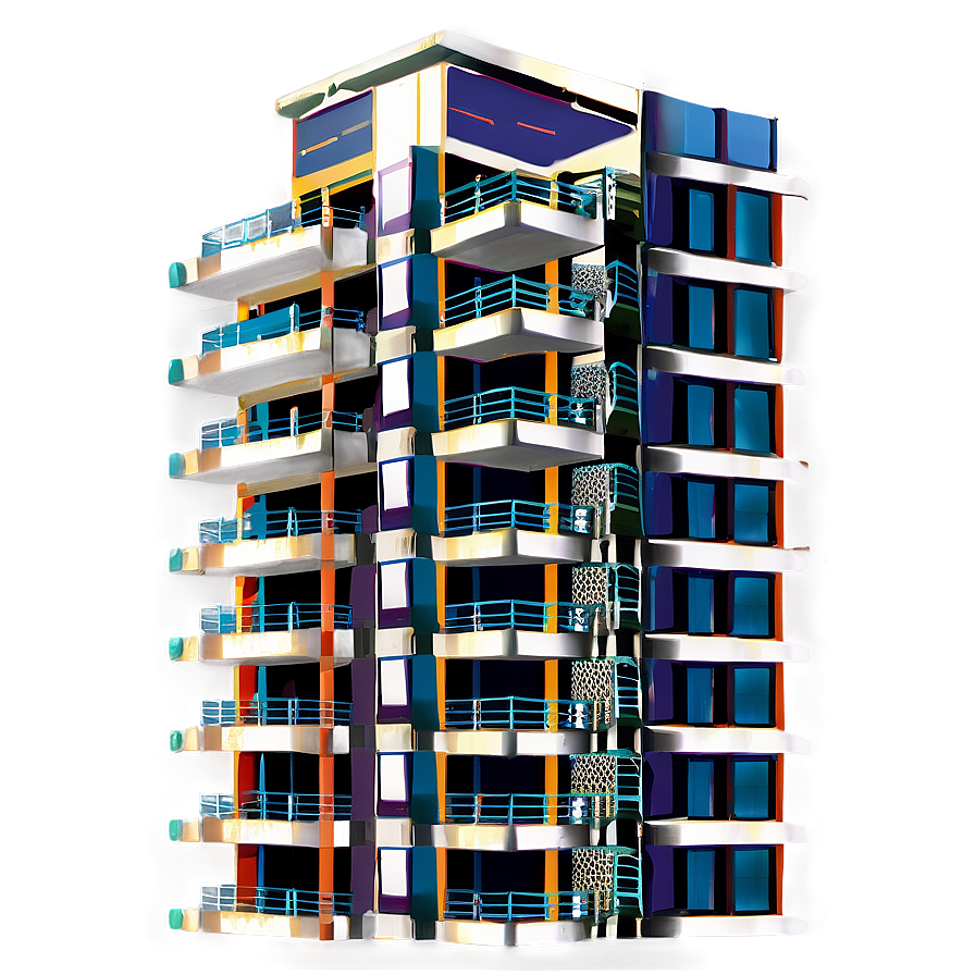 Skyscraper With Balconies Png 05212024 PNG Image