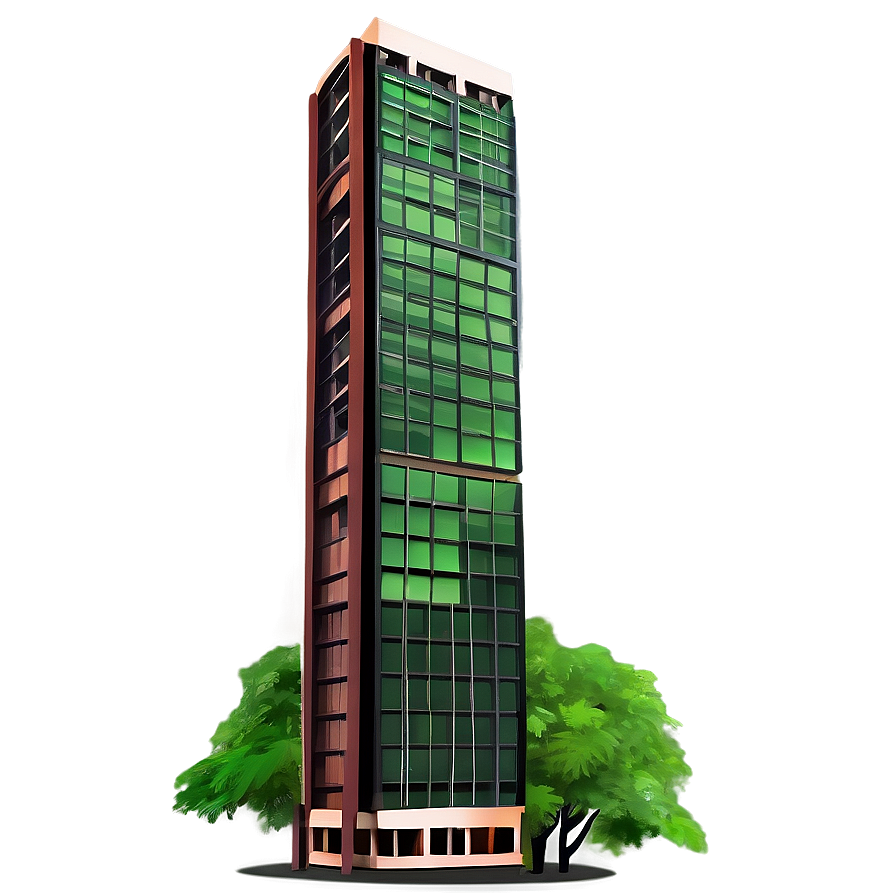 Skyscraper With Greenery Png 05212024 PNG Image