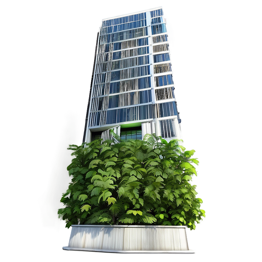 Skyscraper With Greenery Png Jlk PNG Image