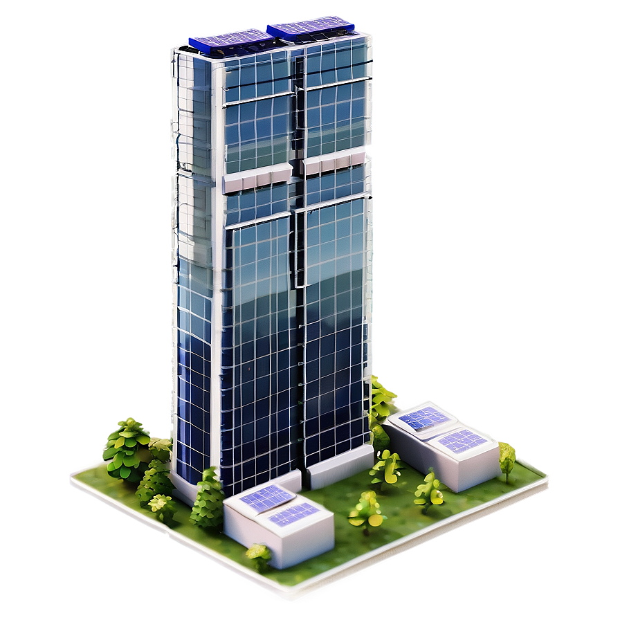 Skyscraper With Solar Panels Png Kmv58 PNG Image